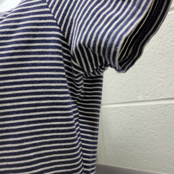Old Navy Off Shoulder Blue and White Striped Dress - Picture 7 of 9